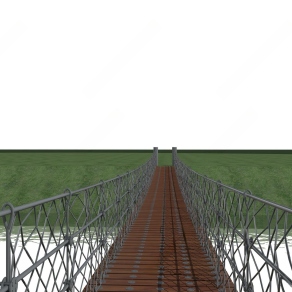 现代吊桥3D模型下载